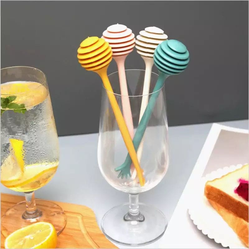 Set Of 2 Plastic Honey Stir Stick, Dessert Coffee Milk Tea Plastic Mixing Stick, Cute Shape Long Handle Kitchen Bee Stick, Practical Honey Stirring Bar Set Of 2 Plastic Honey Stir Stick, Dessert Coffee Milk Tea Plastic Mixing Stick, Cute Shape Long Handle Kitchen Bee Stick, Practical Honey Stirring Bar